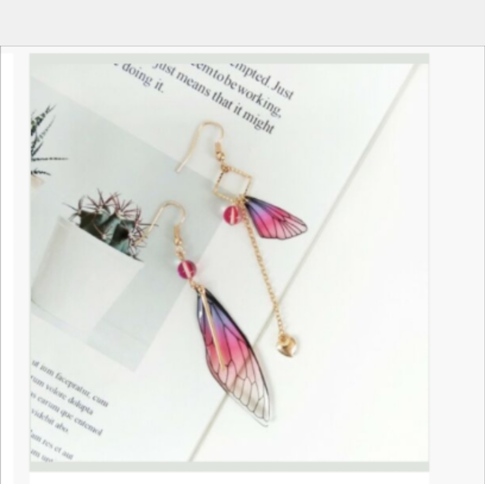 New butterfly wings earrings